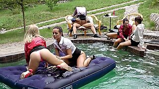 kkbetcino - Bella Baby In Miniskirt Pleasured Hardcore In Alluring Pool Party Sex