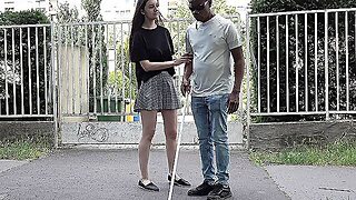 Lucky Day For Fake Blind Big Black Cock Grandpa