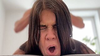 College Girl Takes In Mouth After Anal