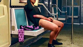 Pervert Stranger Fucks Sexy Girlfriend In Train