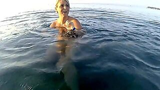 Luna Sucks Her Mouthpiece Underwater Before Getting Fucked