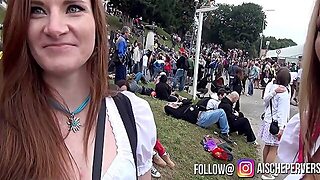 Aische Pervers - Pornocasting Auf Dem Oktoberfest Mit Franzi - Public Blasen Mit Spermawalk