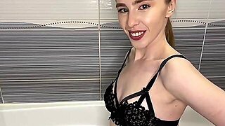 Blowjob And Hot Masturbation In The Bathroom)