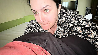 Uncut Stranger Fuck My Pink Pussy And Mouth Before My Husband Come Home ! Maybe Next Time He Will Fu