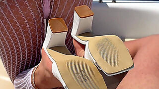 Outdoor Shoejob & Footjob On A Boat With Long Toenails - Ocean Vibes & Cum On Feet