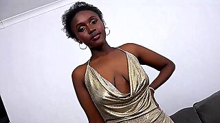 Unexperienced Dark-Hued Milf Pussy Stretched By Audition Agent In Job Interview