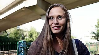 German Scout - Natural Gal Riddy With Curly Cunt Get Multiple Climax At Pick Up Casting