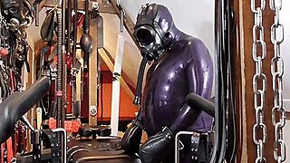 Purple Rubber Fucking Machine Orgasms - No Control