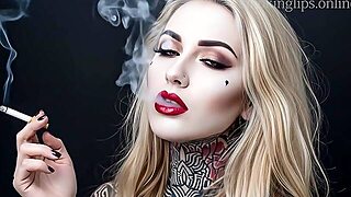 Smoke Fetish Smokin Gal Red Lipstick Ai Episode
