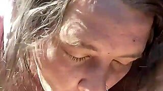 Thick Hooker Gives A Oral-Sex In Public Then Lets A Stud Cum All Over Her Face
